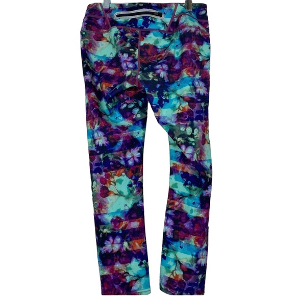Athleta Floral Fade Sonar Capri Leggings Size Small - Picture 3 of 6